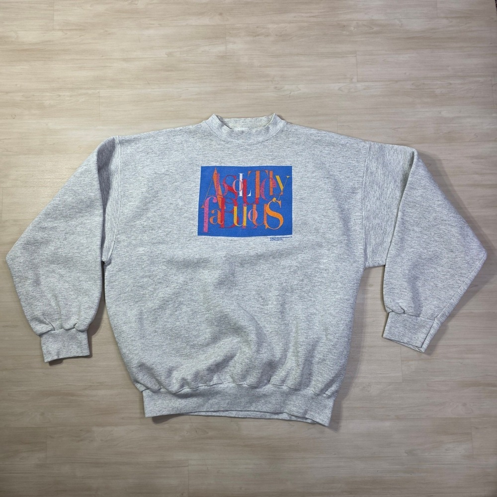 Tultex Absolutely Fabulous Gray Sweatshirt‎ Paris New York Holland Park Size XL